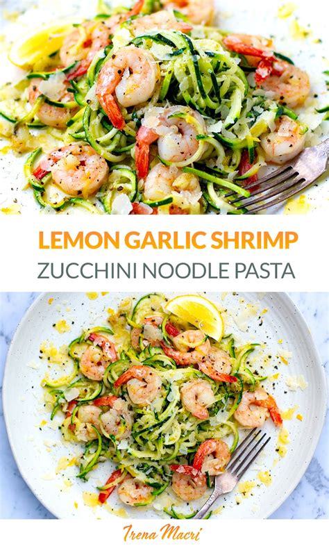 Lemon Garlic Shrimp Zucchini Pasta