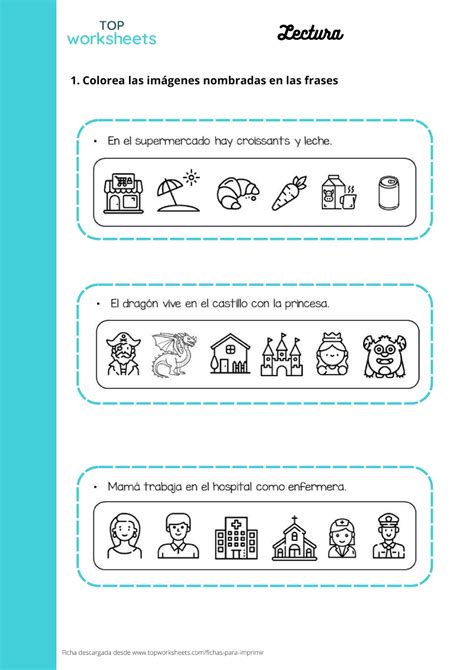 Lee Y Colorea Ficha Para Imprimir Topworksheets