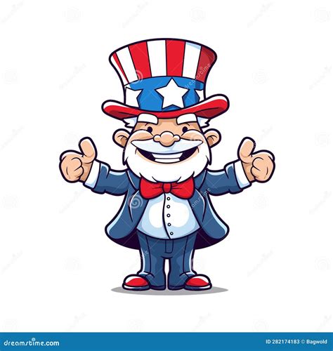 Uncle Sam Patriotic American Caricature, Propaganda Posters Of Uncle Sam. Cartoon Vector ...