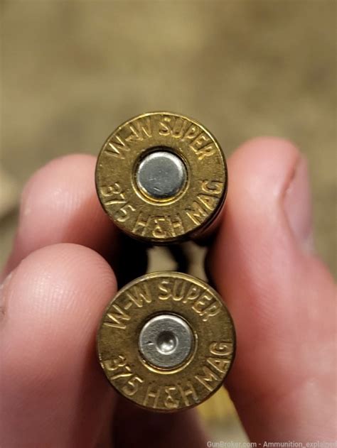 6 Rounds Of 375 Handh Magnum With 5 Shot Brass Rifle Ammunition At 1035735193