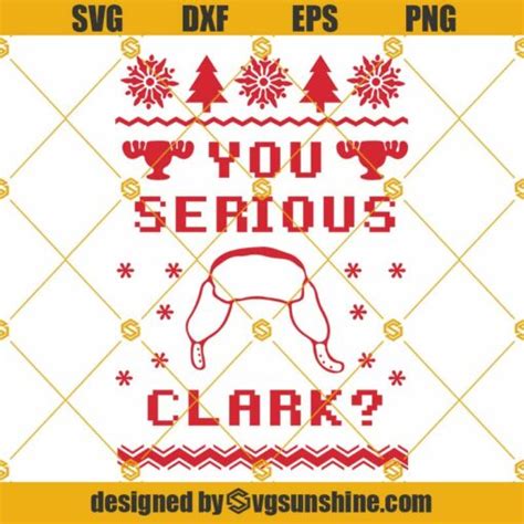 You Serious Clark Ugly Christmas Sweater Svg National Lampoons