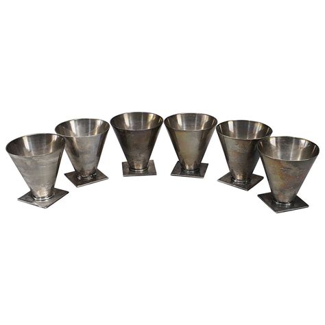 Set Of Six American Art Deco Sterling Cordial Cups By Tiffany And Co For Sale At 1stdibs