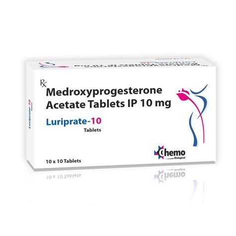 Medroxyprogesterone Acetate 10mg Tablets For Clinic Packaging Type