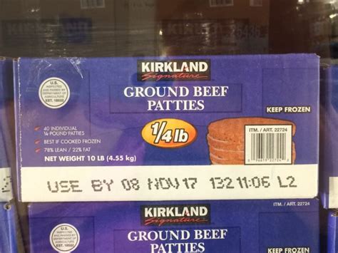 Kirkland Signature Ground Beef Patties 10 Pound Box Costcochaser