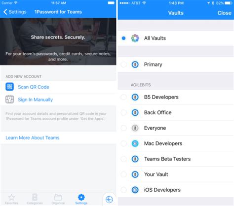 Agilebits’ 1password Updated With Teams And All Vaults View