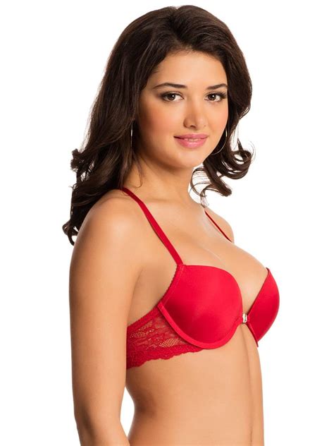 Buy Bombshell Red Lace Tease Front Close Racer Back Push Up Bra Online