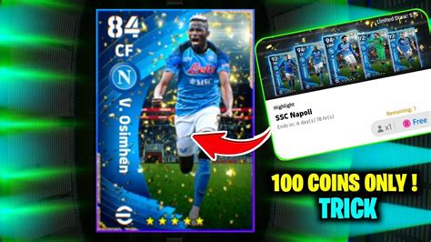 Trick To Get Rated V Osimhen From Napoli Champion Pack In Efootball