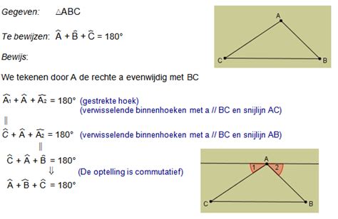 Som Van De Hoeken Van Een Driehoek En Vierhoek Wiskundesite Voor Het