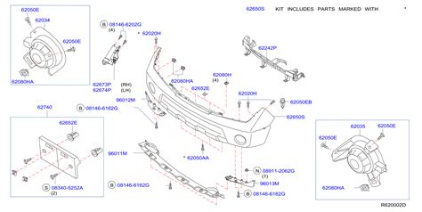 Nissan Titan Bumper Cover Support Rail Front Upper