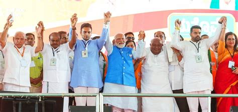 PM Modi Addresses A Public Meeting In Mysuru Karnataka