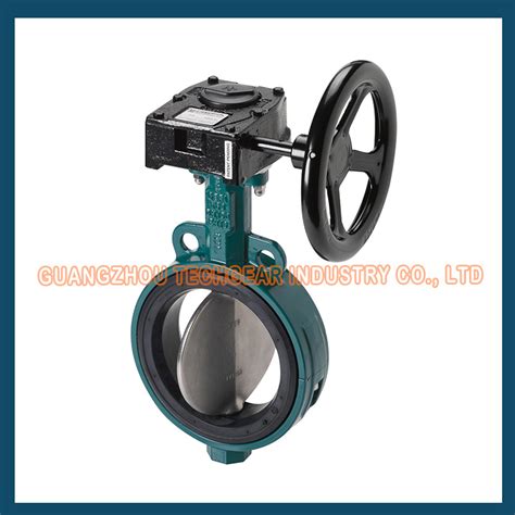 Awwa C Gear Multi Top Double Flange Rubber Seated Butterfly Valve