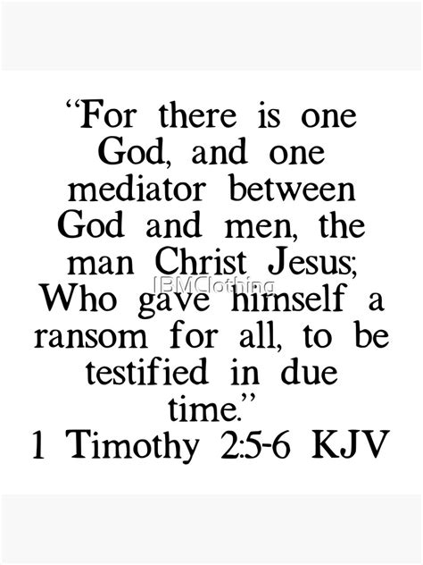 1 Timothy 25 6 Kjv Poster For Sale By Ibmclothing Redbubble