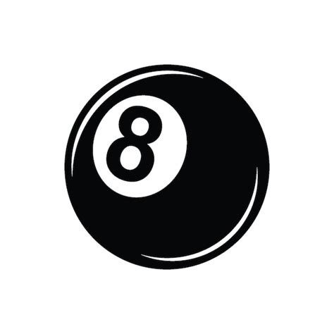 Premium Vector | Billiards 8 ball pool flat vector icon, white background