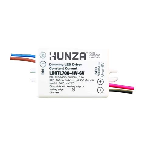 Hunza 220 240V Constant Current Driver 4W 6V Hunza Outdoor Lighting