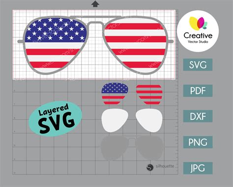 Patriotic Sunglasses SVG Bundle Creative Vector Studio