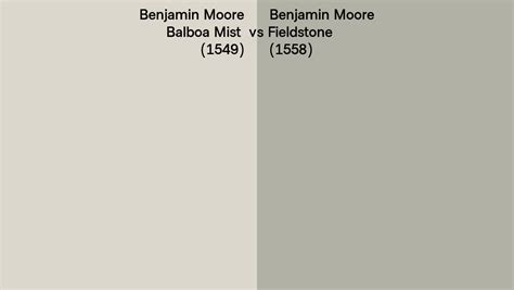 Benjamin Moore Balboa Mist Vs Fieldstone Side By Side Comparison