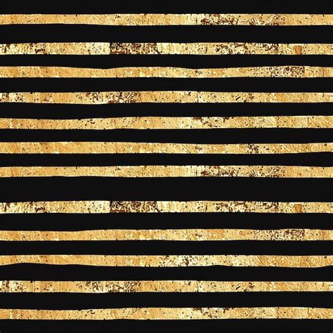 Minimalistic Seamless Single Color Golden Horizontal Large Stripes