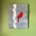 Wall Decor Cardinal On Birch Tree Pallet Wood Painting Etsy