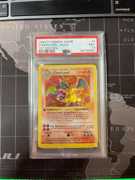 Pokemon Base Set Charizard PSA 6 Town Green