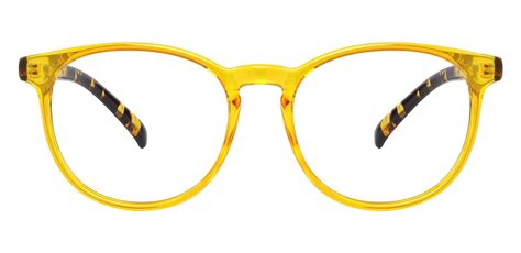 Ambridge Round Prescription Glasses - Translucent Honey/Tortoise ...