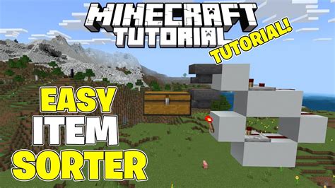 How To Build A Item Sorter In Minecraft Bedrock Youtube