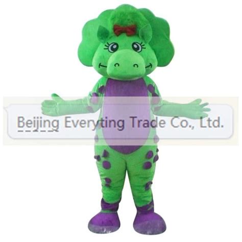 New Arrival Foam Adult Cartoon Character Lovely Green Barney Mascot