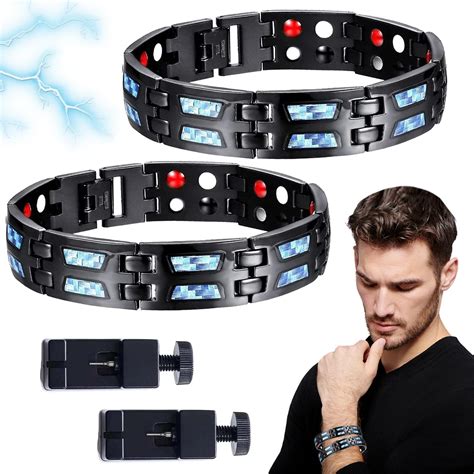 Bracciale Magnetico Da Uomo Pezzi Regolabile Braccialetto Magnetico