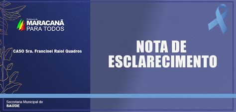 Nota De Esclarecimento Prefeitura Municipal De Maracan Gest O