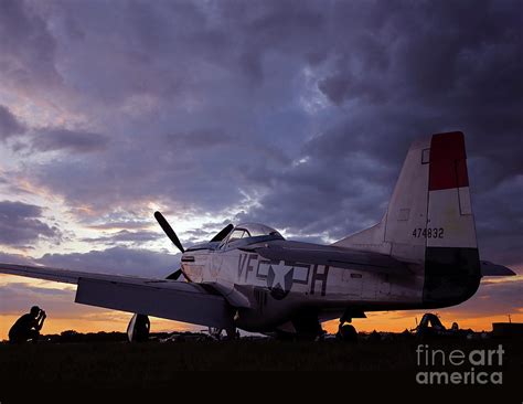 P 51d Mustang Sunset Photograph By David Brown Fine Art America