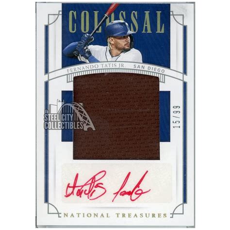 Fernando Tatis Jr Panini National Treasures Colossal Autograph