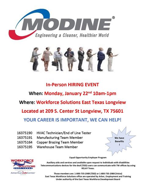 Hiring Event Workforce Solutions East Texas Community Fuse