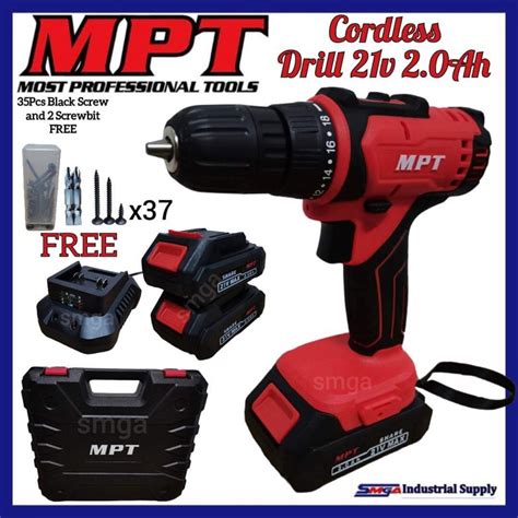 Mpt Li Ion Cordless Drill V Set Shopee Philippines