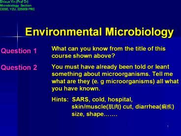 PPT Environmental Microbiology PowerPoint Presentation Free To View