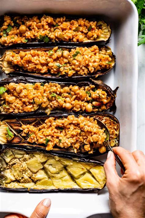 Roasted Eggplant Halves Using Globe Eggplants Foolproof Living