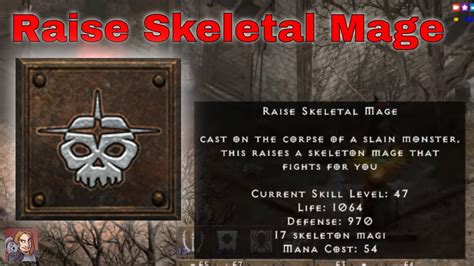 D R Skills Abilities Raise Skeletal Mage Necromancer Summoning