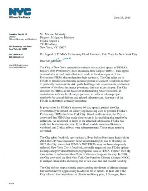 Sample Appeal Letter To Fema