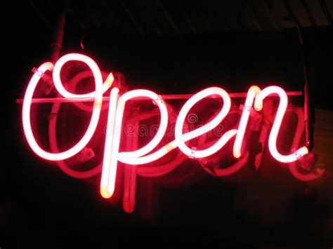 Neon Open 24 hours sign stock photo. Image of restaurant - 4001242