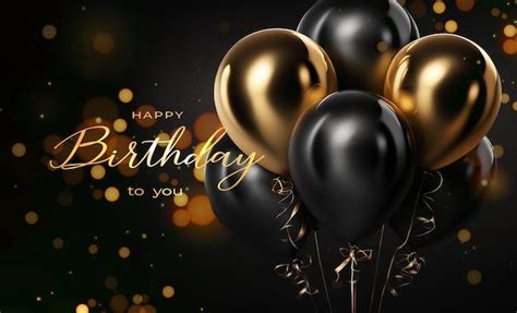 Black And Gold Happy Birthday Image Pictures Photos And Images For