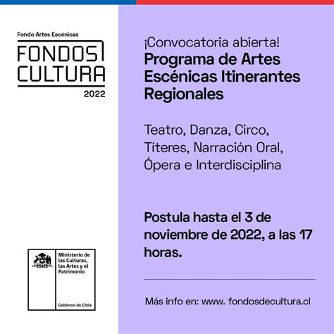 Ministerio De Las Culturas On Twitter Hasta El 3 De Noviembre