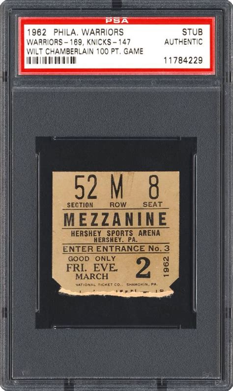 Wilt Chamberlain's 100-Point Game | PSA TicketFacts℠