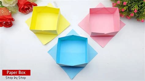 How To Make A Paper Box Origami Box Making Easy Paper Crafts Step