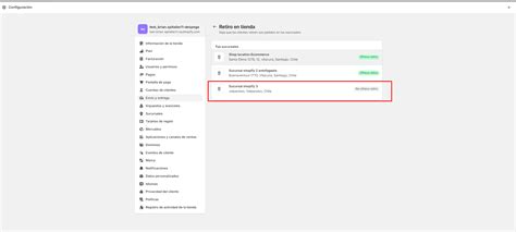 Cómo configurar retiro en tienda correctamente En Shopify Centro de