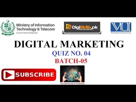 Digiskills Digital Marketing Quiz 04 Solution Batch 05 Quiz 4