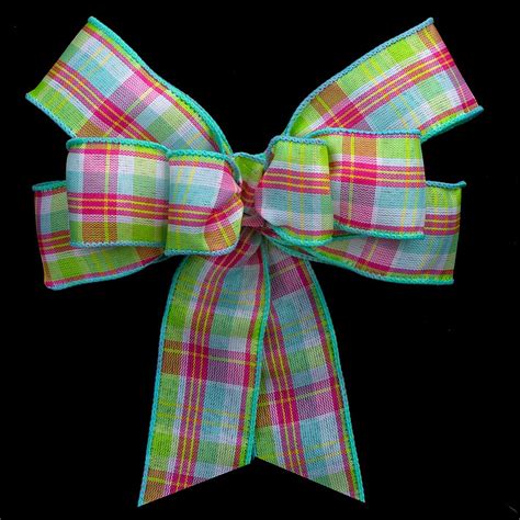 Wired Spring Plaid Ribbon Floral Supply Syndicate Floral