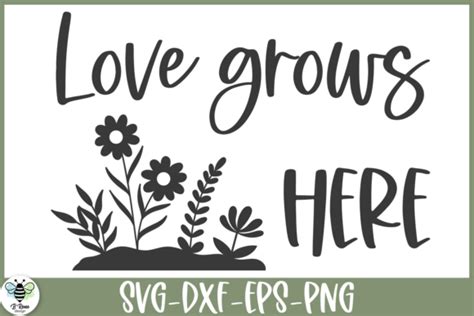 Love Grows Here Spring Svg Graphic By B Renee Design · Creative Fabrica