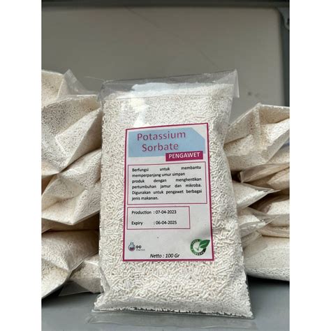 Jual Potassium Sorbate Pengawet Makanan Shandong RRC 100 Gram