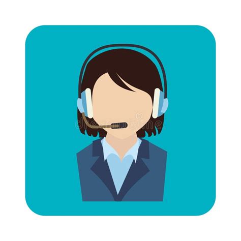 Call Center Agent Service Icon Stock Vector Illustration Of Agent