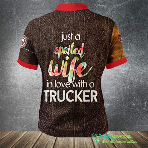 Womens Trucker Wife Design T For Spoiled Trucker Wives Polo Shirt