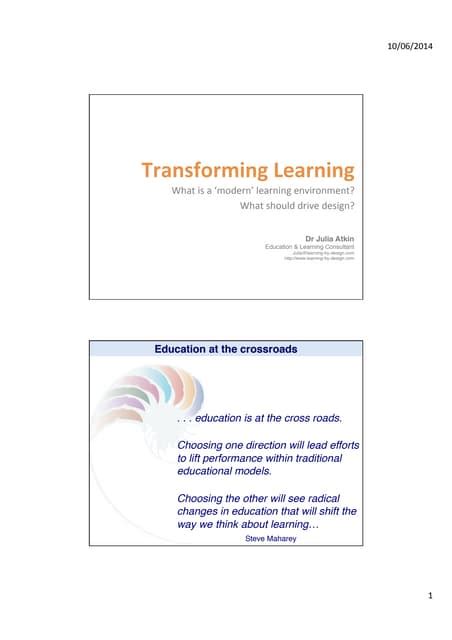 Transforming Learning Julia Atkin 2014 Pdf