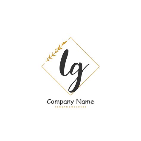 Lg Initial Handwriting And Signature Logo Design With Circle Beautiful